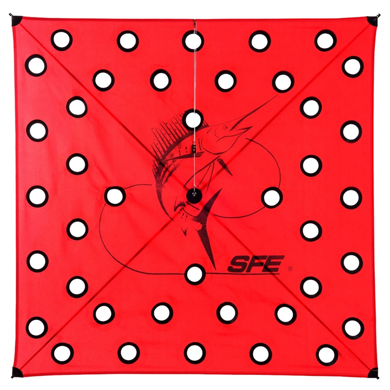 SFE 40 Hole 12-30MPH Kite - Red Red/Black