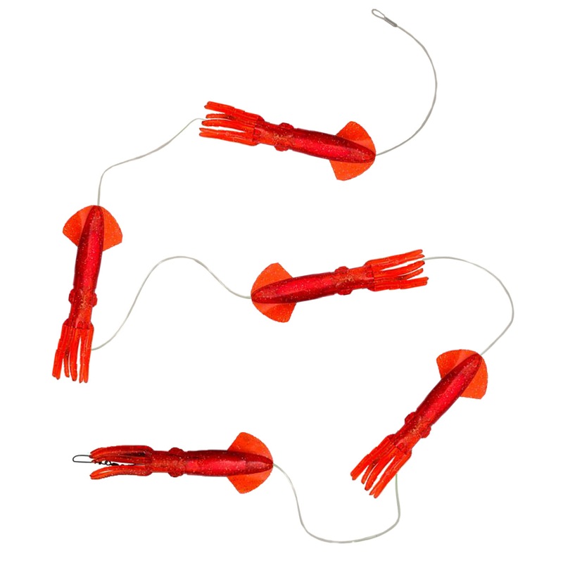 Squidnation 9" Daisy Chain - Squid Red Red