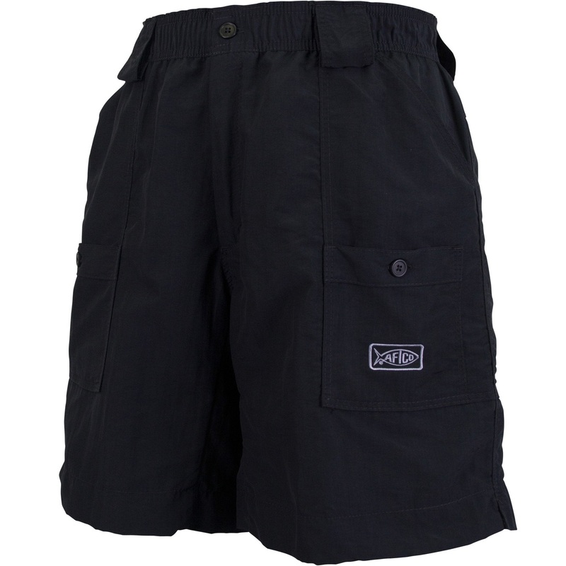 AFTCO Original Fishing Short Long - Black 28" Waist Black