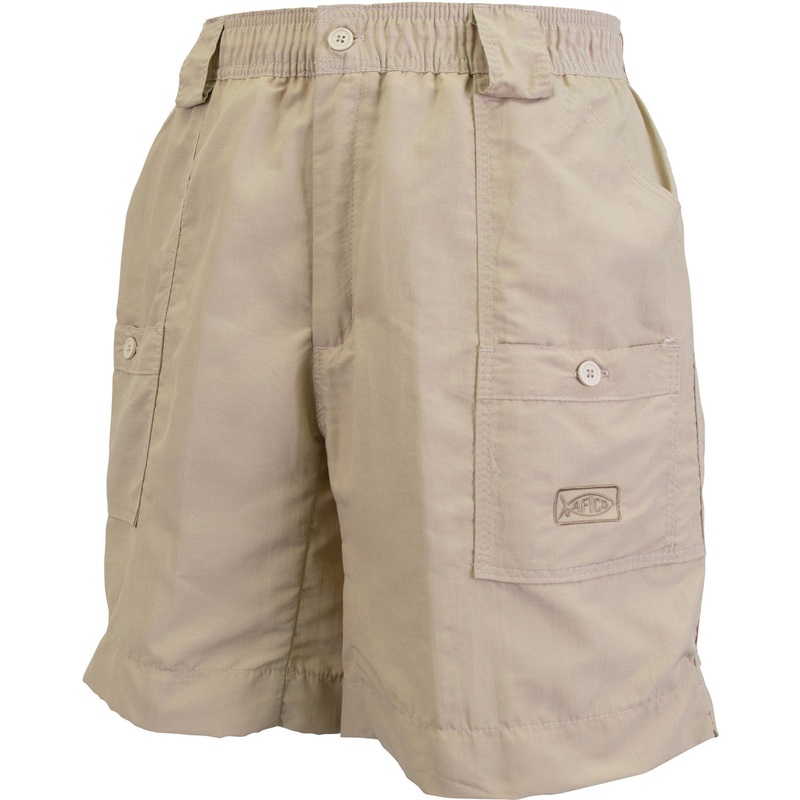AFTCO Original Fishing Short Long - Khaki 28" Waist Khaki