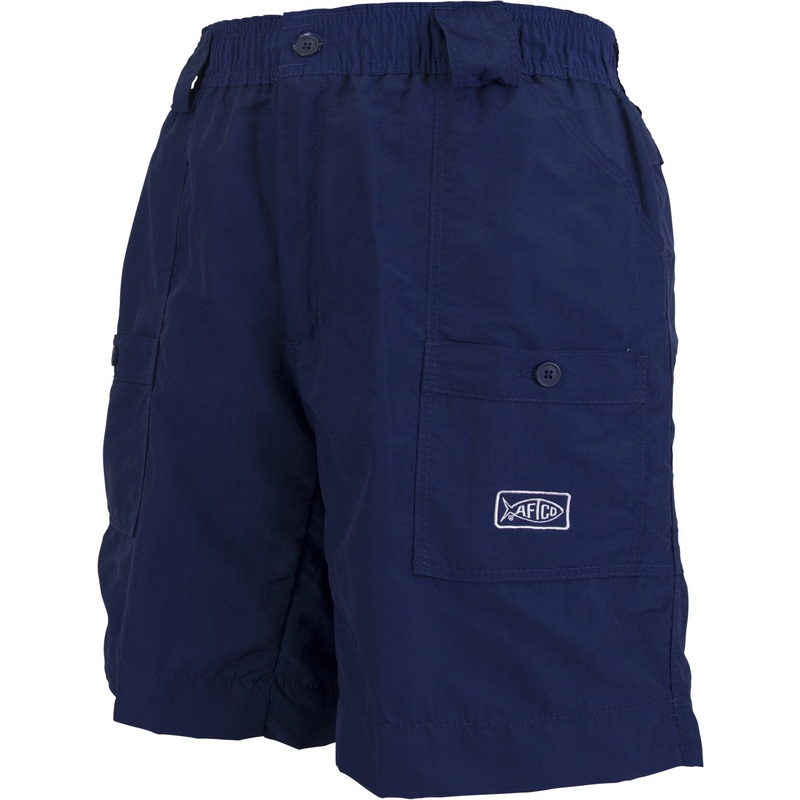 AFTCO Original Fishing Short Long - Navy 28" Waist Navy