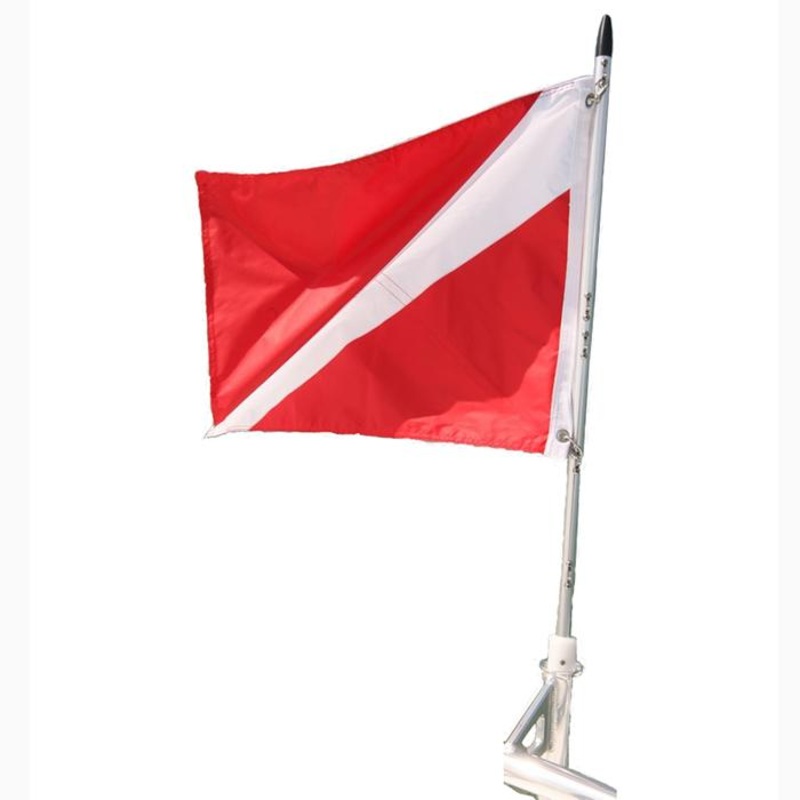 BIRDSALL MARINE Flag Staff/Rod Butt 41" with Lanyard "Shock Cord"