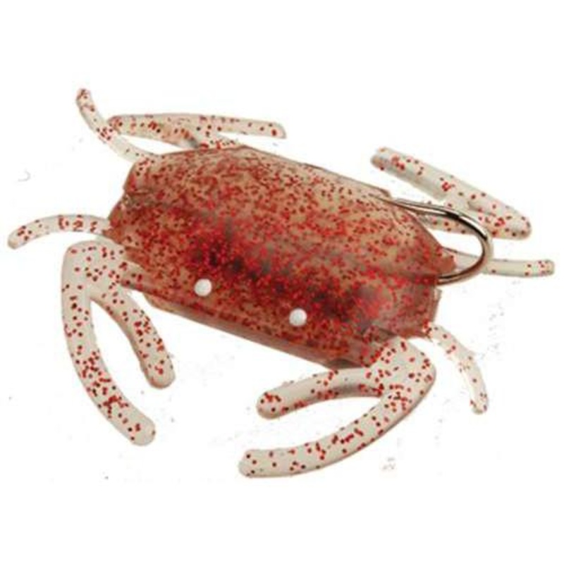 DOA Lures SoftShell Crab Clear / Red Glitter