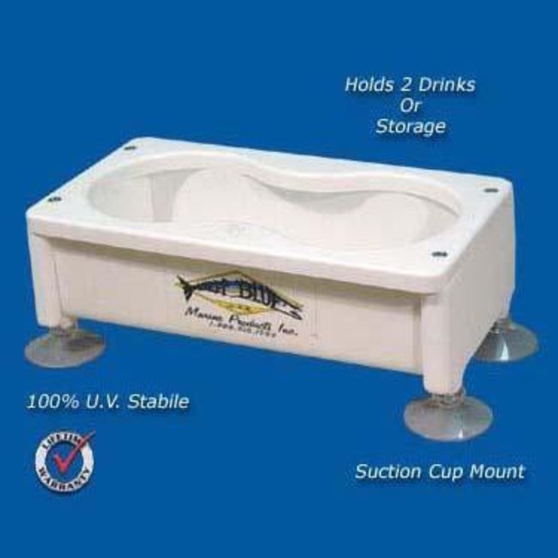 DEEP BLUE MARINE Double Boat Cup Holder Storage Box