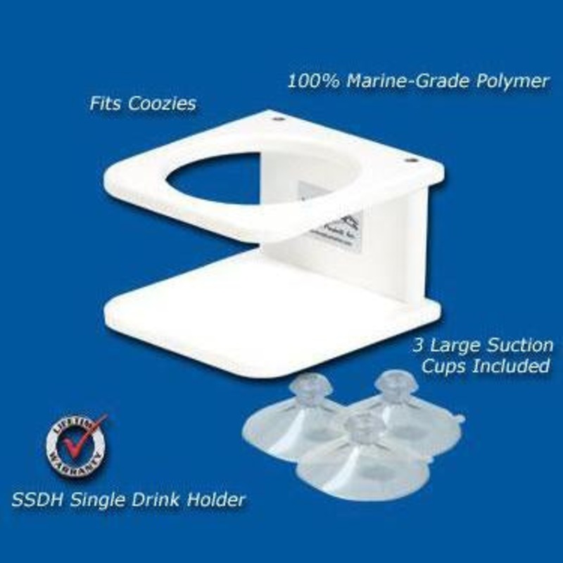 DEEP BLUE MARINE Single Boat Cup Holder White