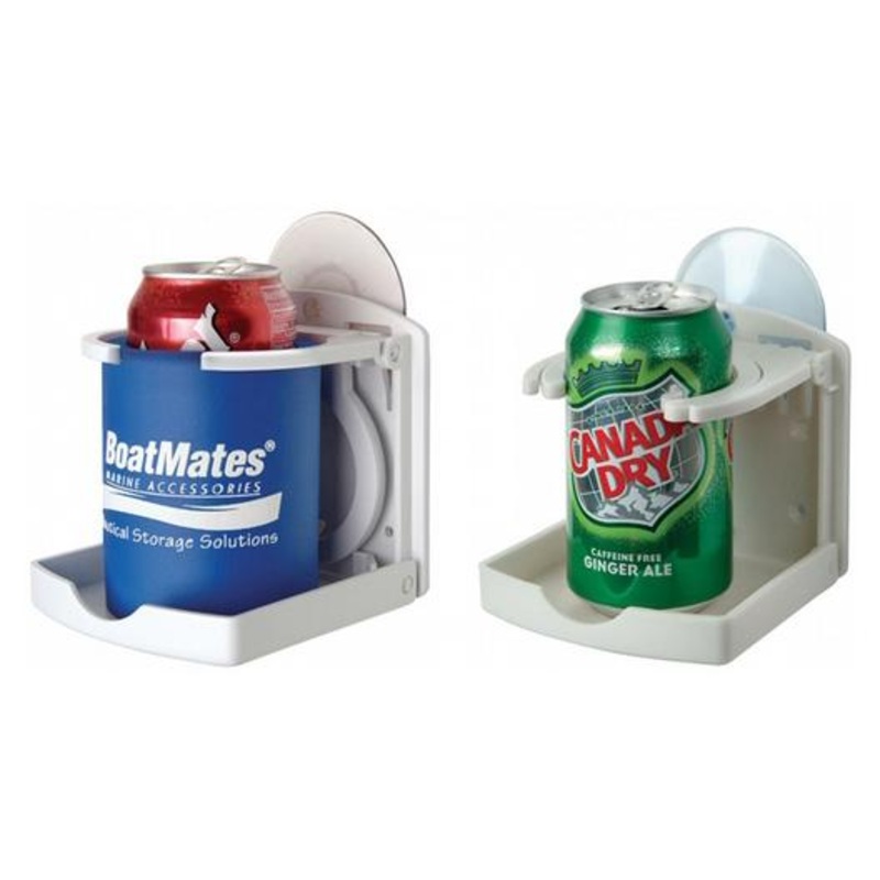 Boatmates Folding Drink Holden White Twin Pack