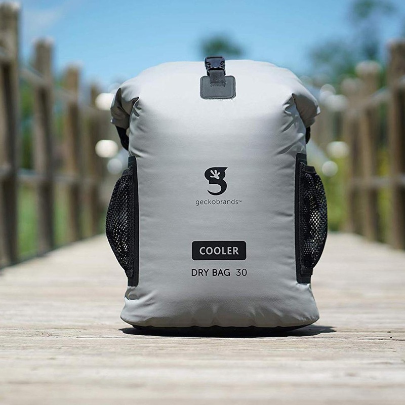 GECKOBRANDS 30L Backpack Dry Bag Cooler Gray