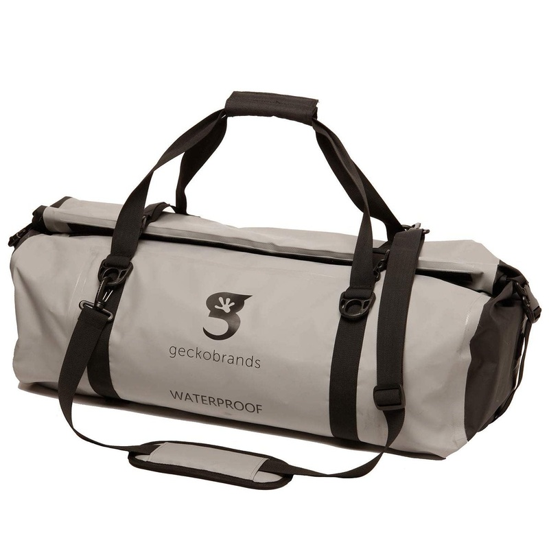 GECKOBRANDS 50L  Waterproof PVC Duffel Gray