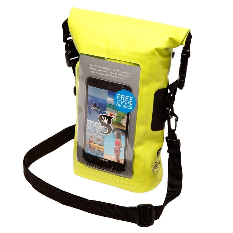 GECKOBRANDS Waterproof Phone Tote Neon Green