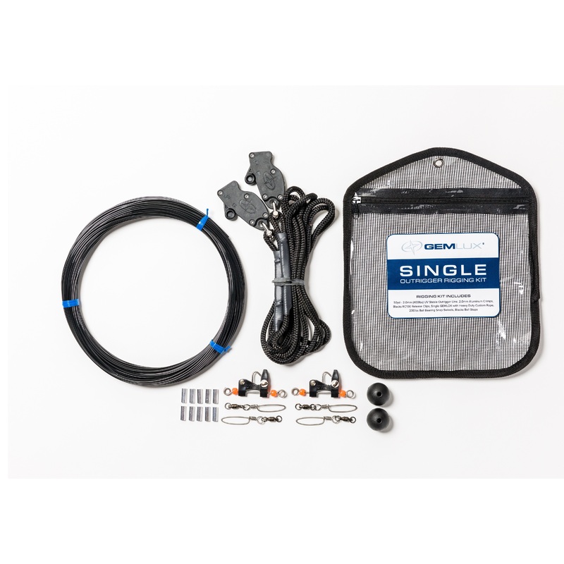 GEMLUX  Single Outrigger Rigging Kit Black