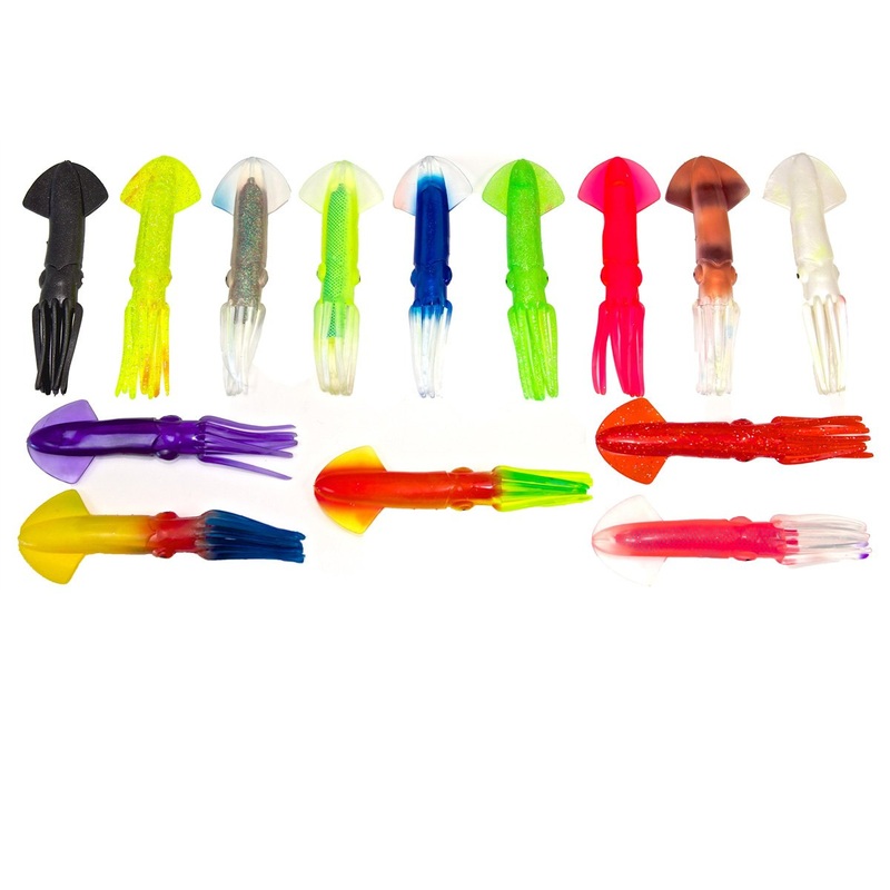 SQUIDNATION 9 Inch Rubber Mauler Squid Electric Blue