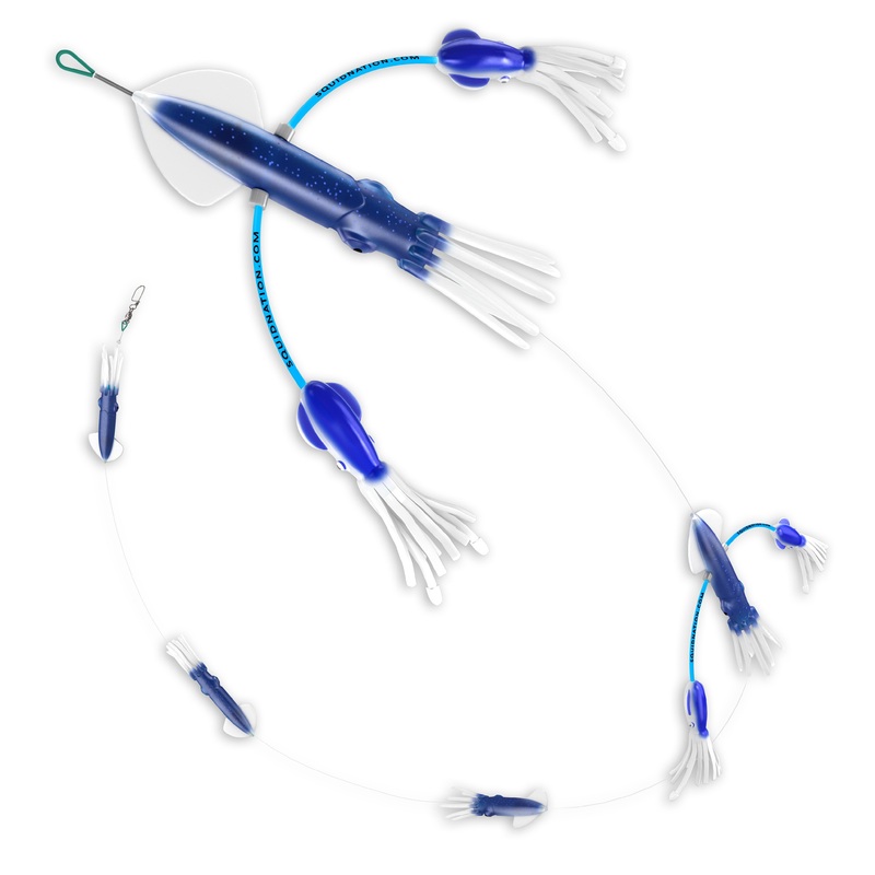 SQUIDNATION Game Fish Mini Flippy Floppy Electric Blue and Blue