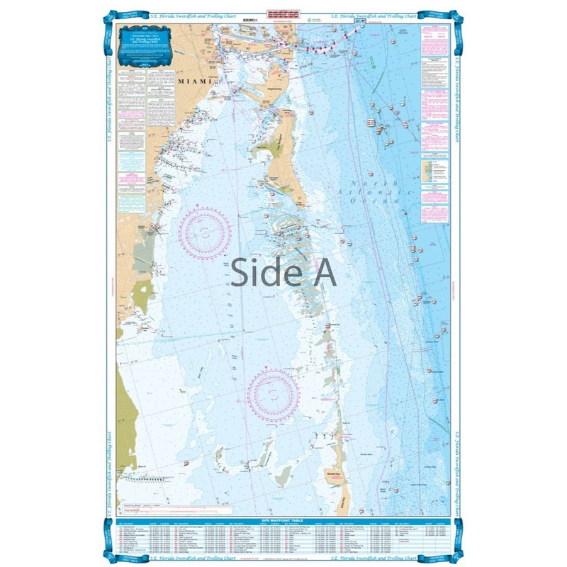 Waterproof Charts 123F Southeast Florida Swordfish and Trolling Fish and Dive