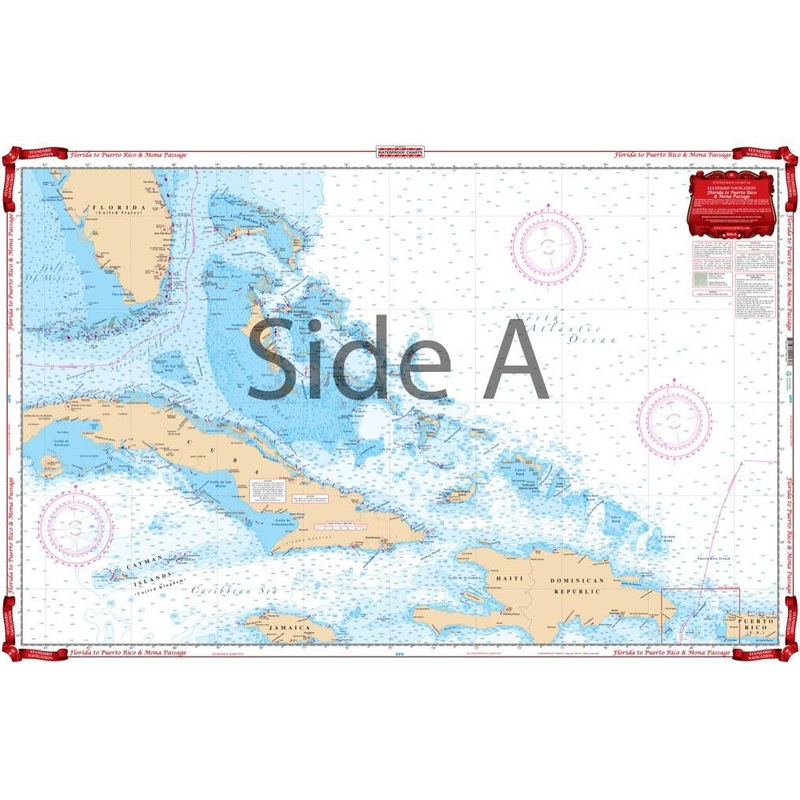 Waterproof Charts 16 Florida to Puerto Rico and Mona Passage Navigation