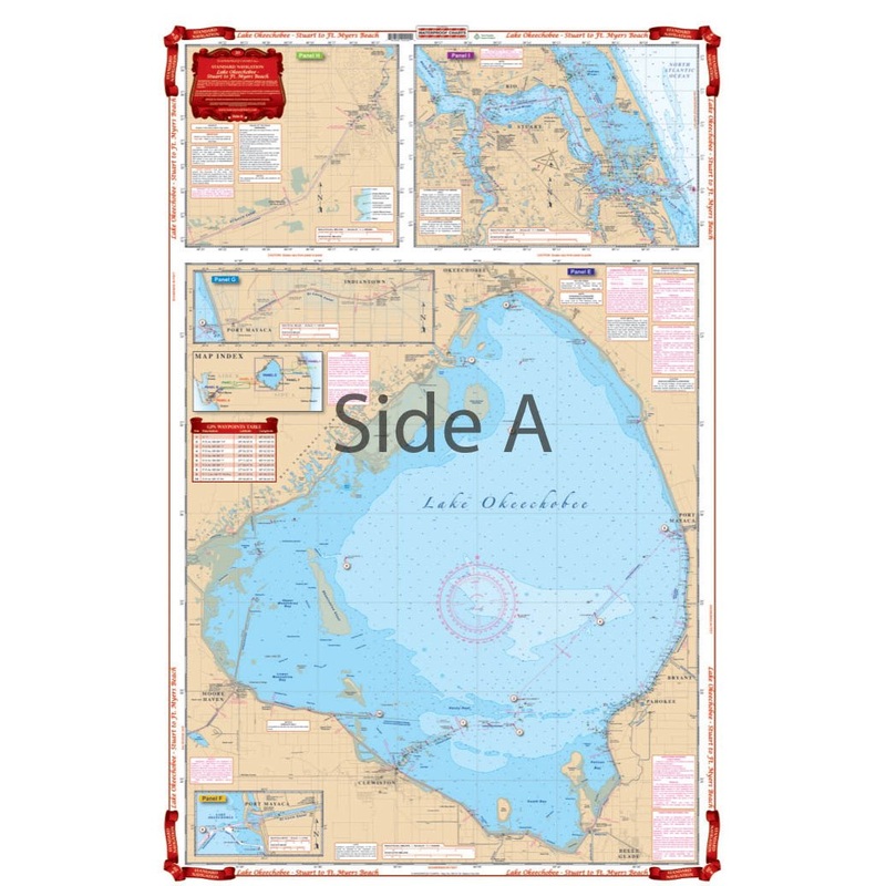Waterproof Charts 20 Lake Okeechobee Stuart to Fort Myers Beach Crossing Navigation