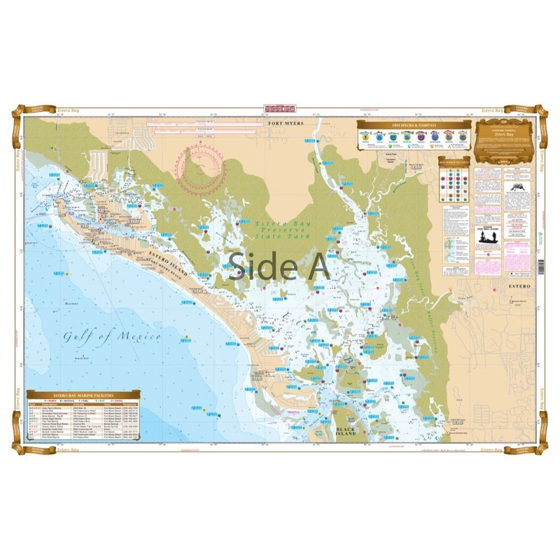Waterproof Charts 221F Estero Bay Inshore Fishing