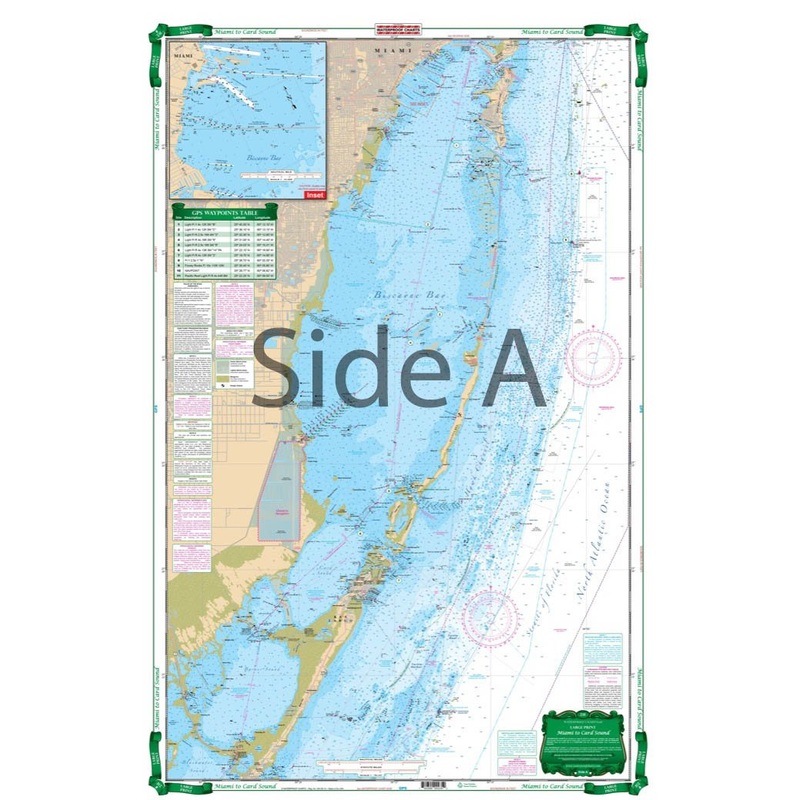 Waterproof Charts 23 Miami to Card Sound Large Print Navigation