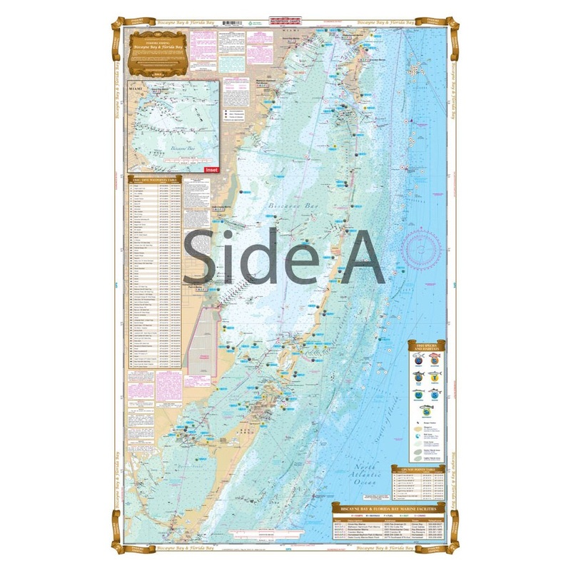 Waterproof Charts 33F Biscayne Bay to Florida Bay Inshore Fishing
