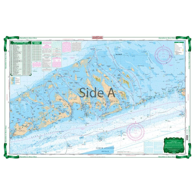 Waterproof Charts 34E Marathon to Boca Chica Large Print Navigation