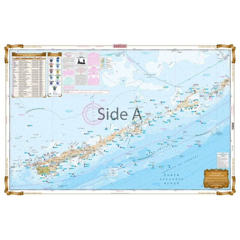 Waterproof Charts 34F Florida Middle Keys Inshore Fishing