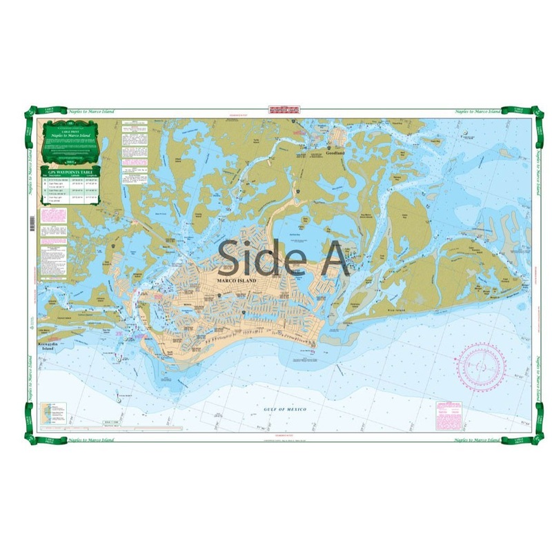 Waterproof Charts 41E Naples to Marco Island Large Print Navigation