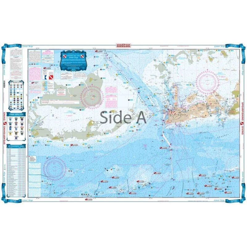Waterproof Charts 7F Lower Keys Fish and Dive