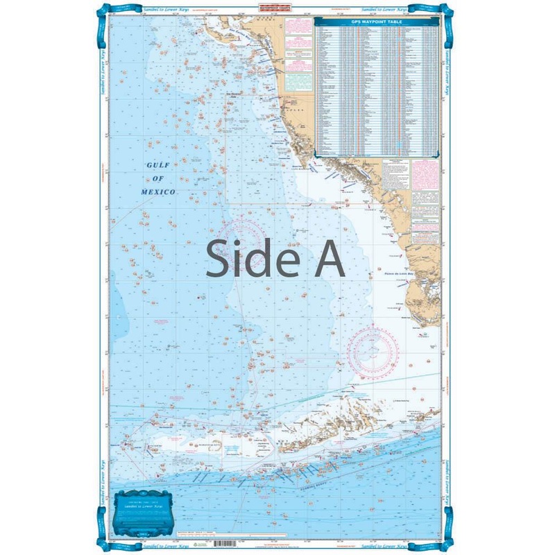 Waterproof Charts 9F Sanibel to Lower Keys Fish and Dive