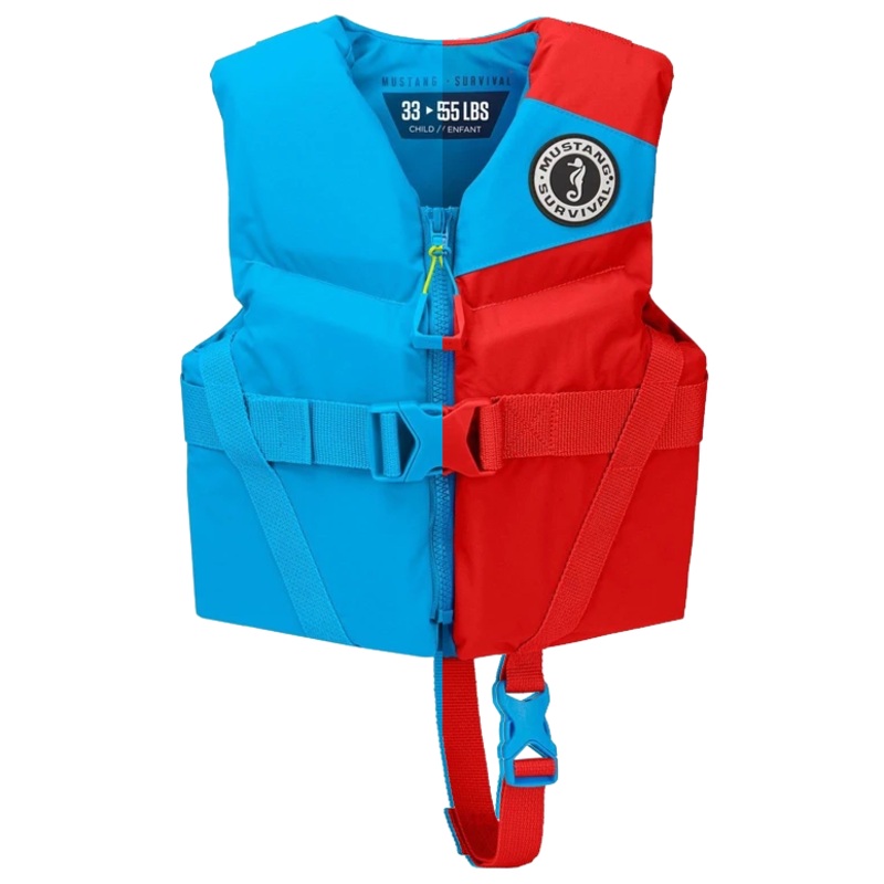 MUSTANG Child Rev Foam Vest Azure (Blue)