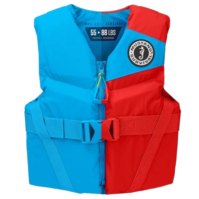 MUSTANG Youth Rev Foam Vest Azure (Blue)