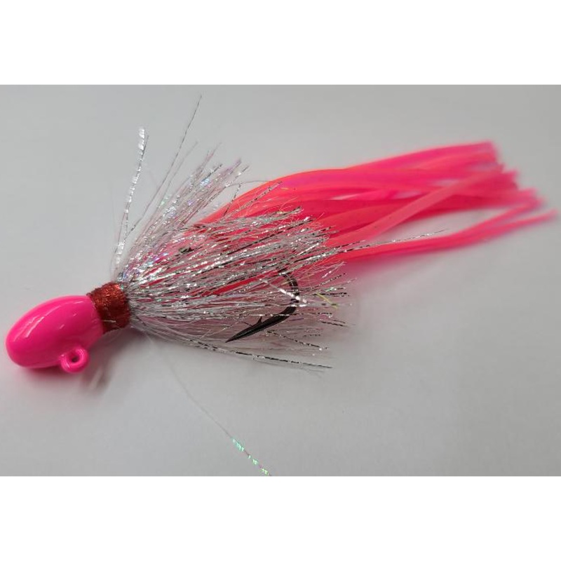 TIGHT LINE TACKLE Bucktail Jig 1/2 oz Hot Pink Round head