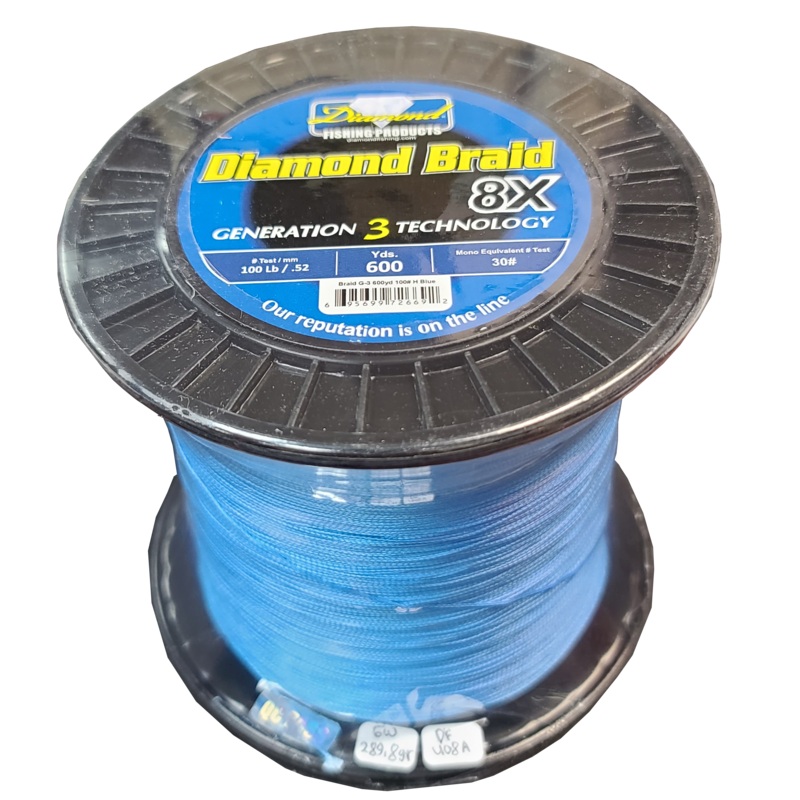 DIAMOND FISHING PRODUCTS Diamond Braid 8x Gen3 - 300 Yards & 600 Yards 300 Yards Blue 10#