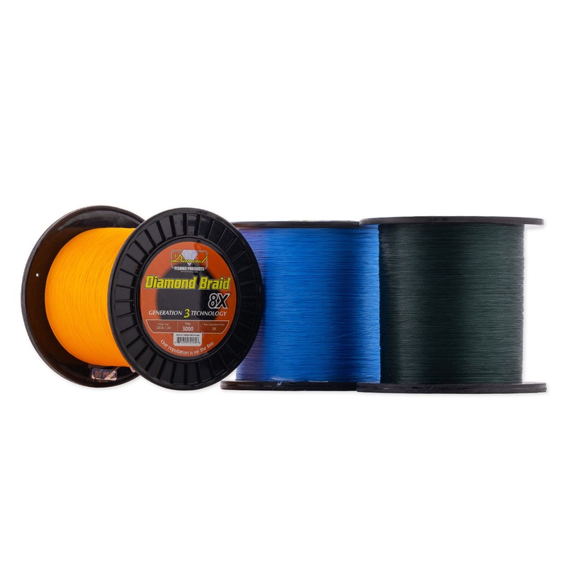 DIAMOND FISHING PRODUCTS Diamond Braid 8x Gen3 3000yd 20# Blue