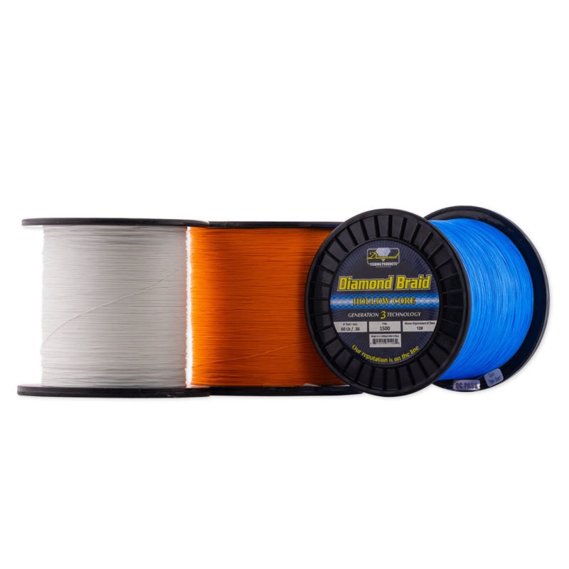 Diamond Generation 3 Hollow Core Braid 500 Yards Blue 800#