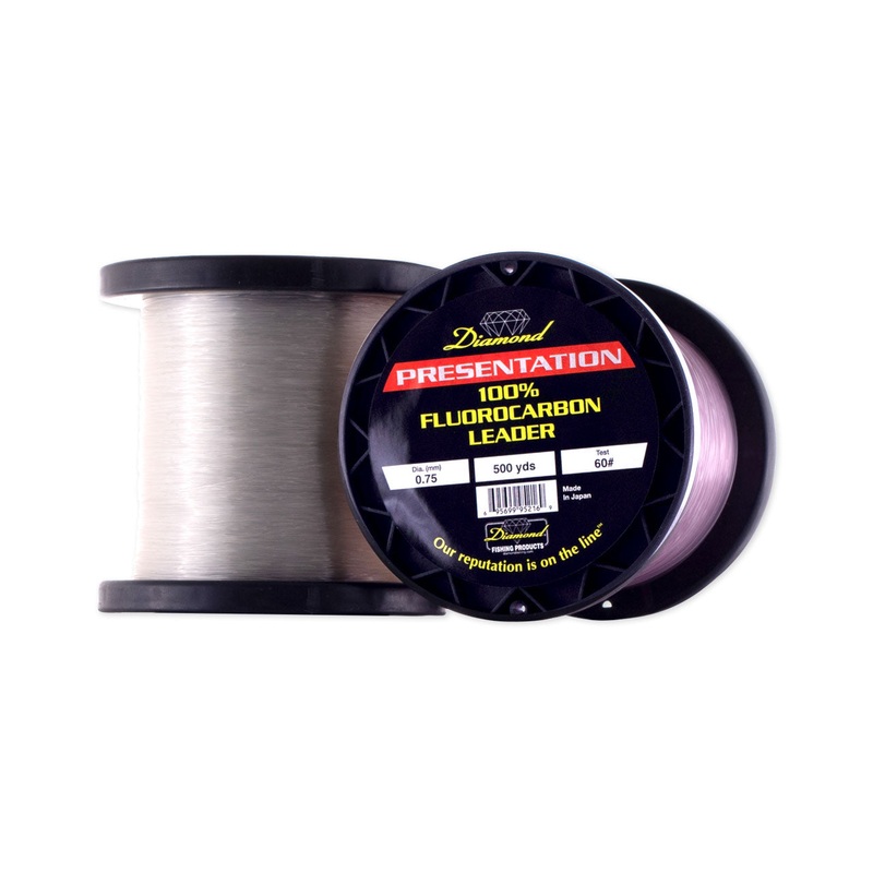 Diamond Presentation Fluorocarbon Leader - 500 Yard Spool 30# Clear