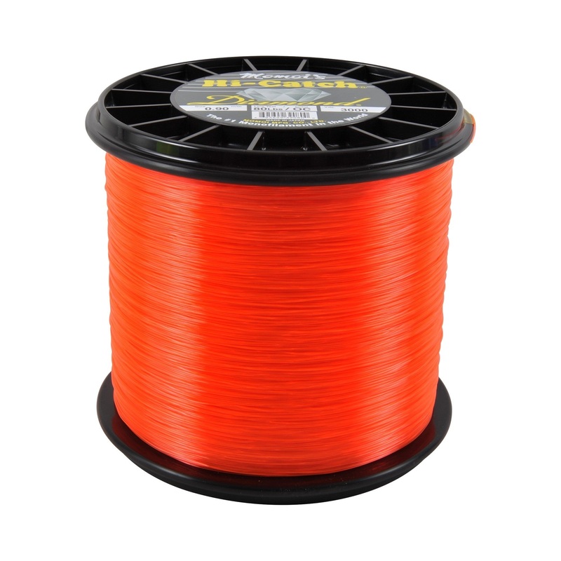 Momoi Hi-Catch Diamond Monofilament Line - 5 lb. Spool - 30 lb Test ORANGE
