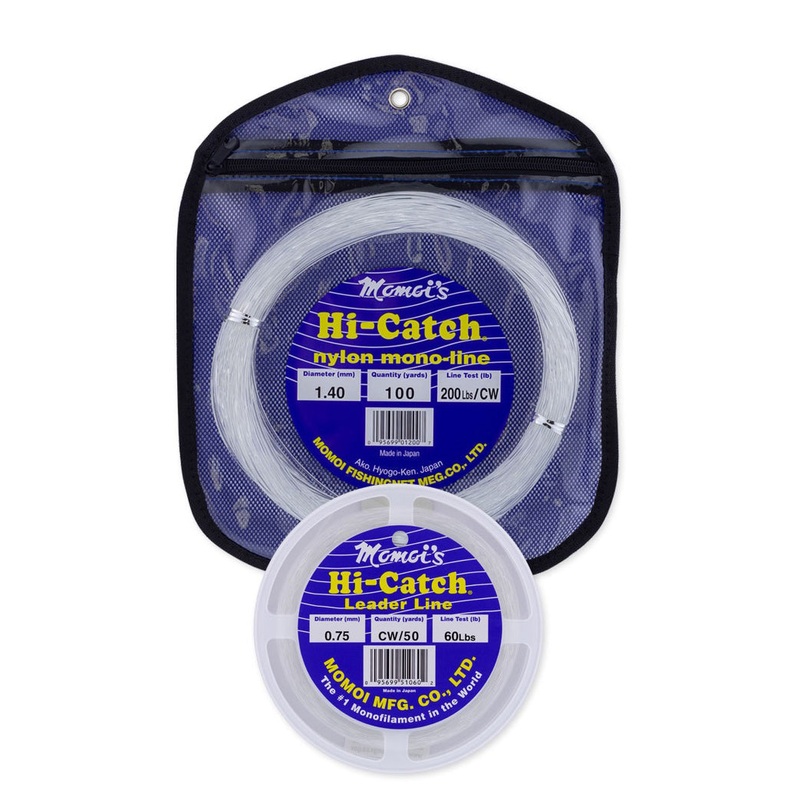 Momoi's Hi-Catch Mono Leader Line - 100 Yards 50# Clear White
