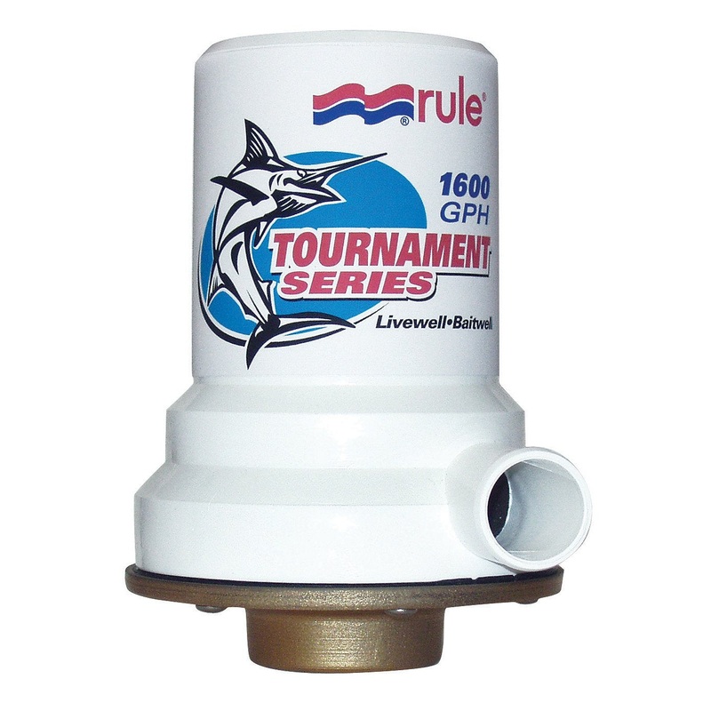 RULE Tournament Series, Bronze Base, 1600 GPH Livewell Pump 209B