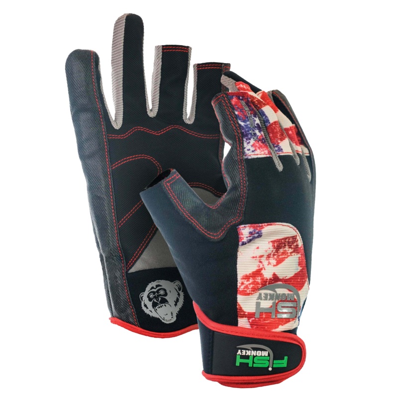 FISH MONKEY Quick Release Medium Weight Wiring Glove Americana M