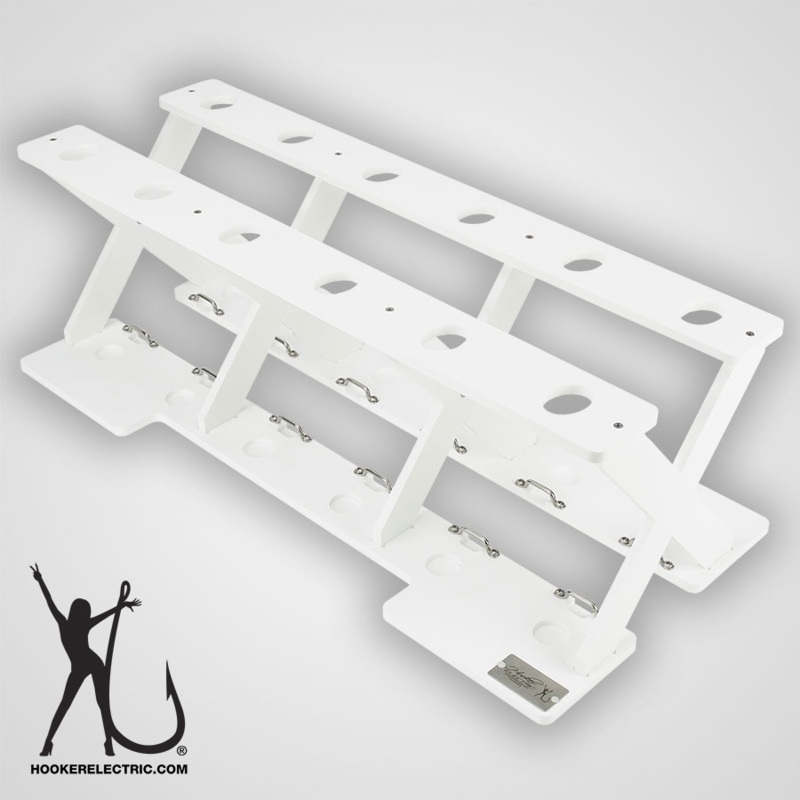 HOOKER ELECTRIC Modular Fishing Rod Rack Standard White