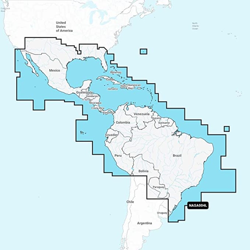 Navionics Platinum+ NPSA004L  Mexico, Caribbean to Brazil