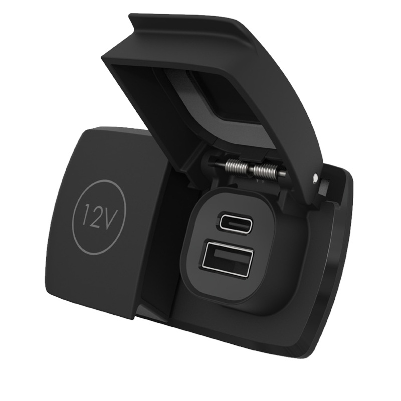 SCANSTRUT Flip Pro Duo: USBA & USB-C w/ 12v Power Socket